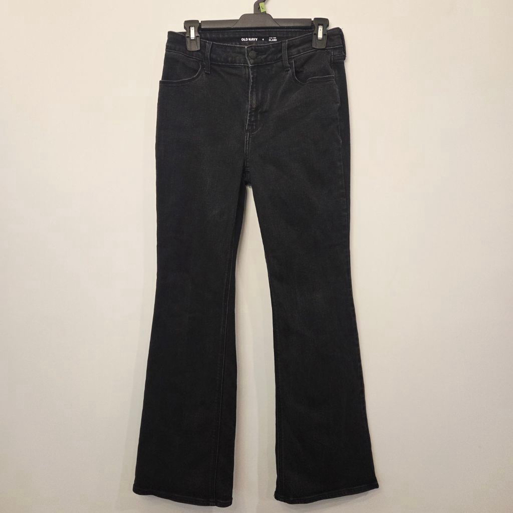 Women's Old Navy Black High Rise Flare Jeans Size 4